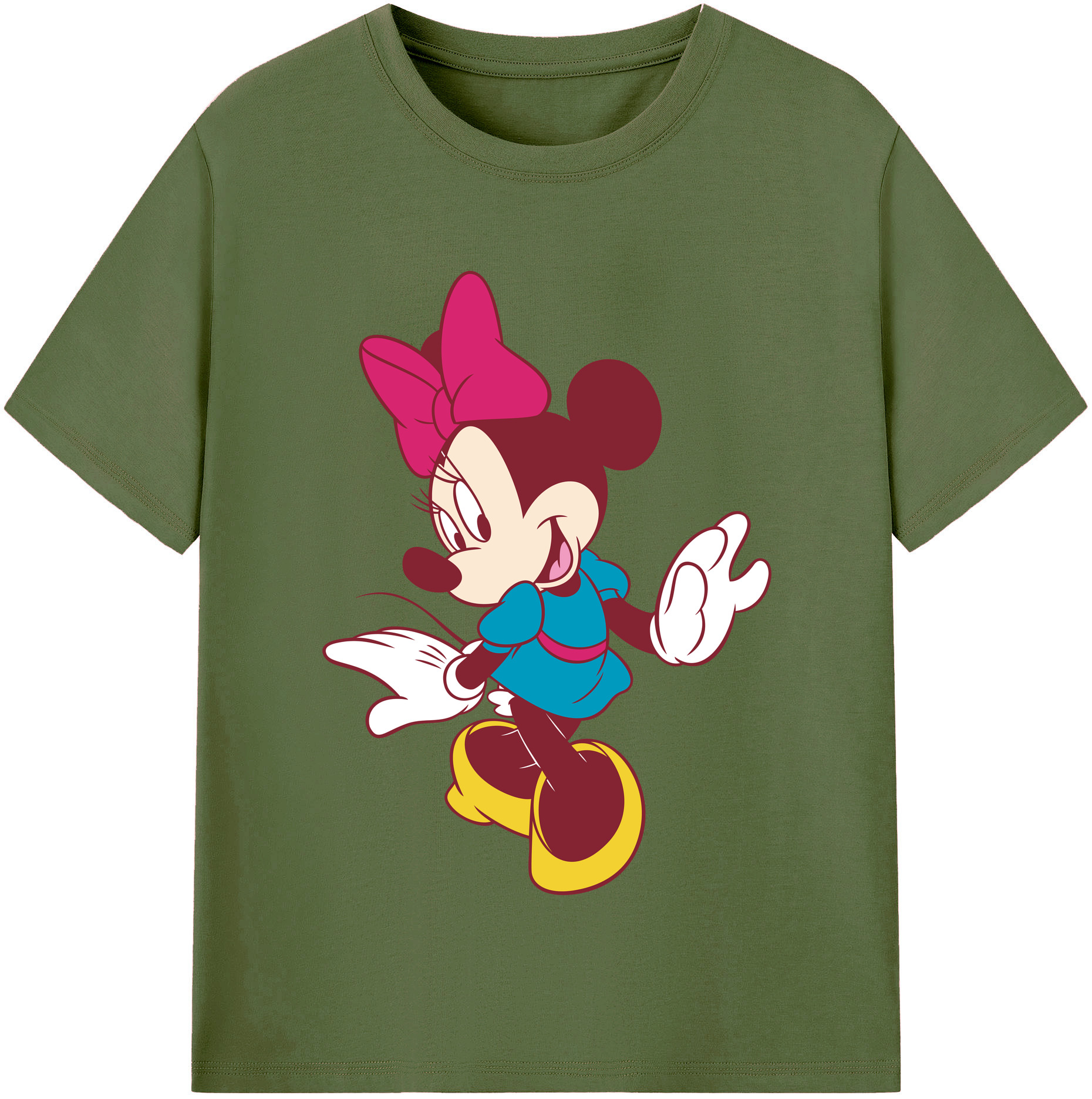 （画像用） ミッキーマウス Mickey Mouse 綿100％半袖Tシャツ（フロントプリント）